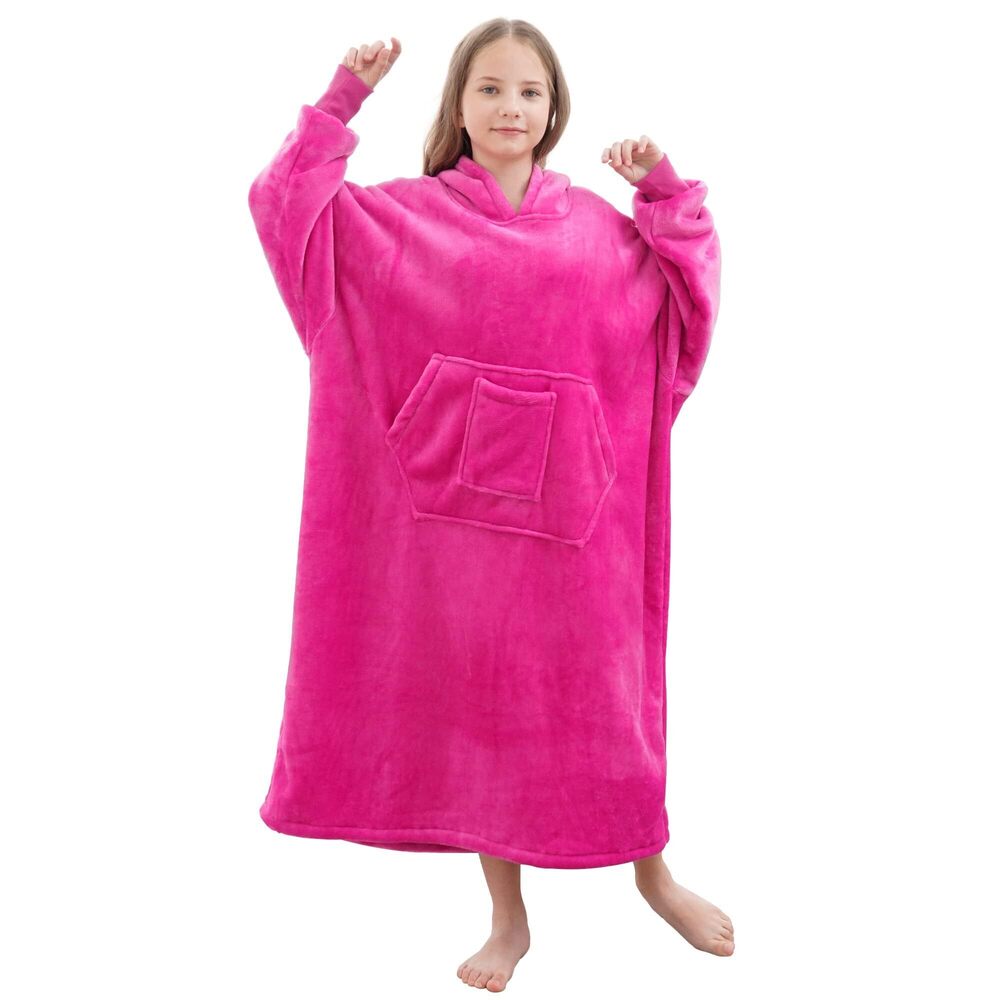 8346 Oversized Wearable Blanket Sweatshirt, Thick Warm Fleece Cozy Sherpa